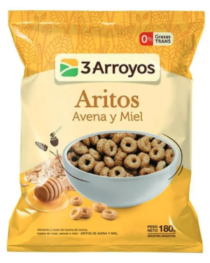 Aritos avena y miel 3 arroyos 180g