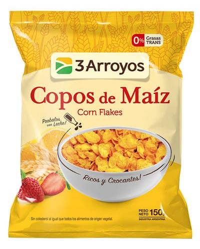 Copos de maíz corn flakes 3 arroyos 150 g