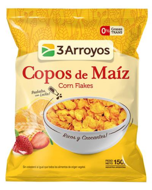 Copos de maíz corn flakes 3 arroyos 150 g