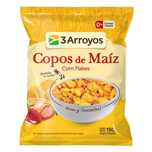 Copos de maíz corn flakes 3 arroyos 150 g